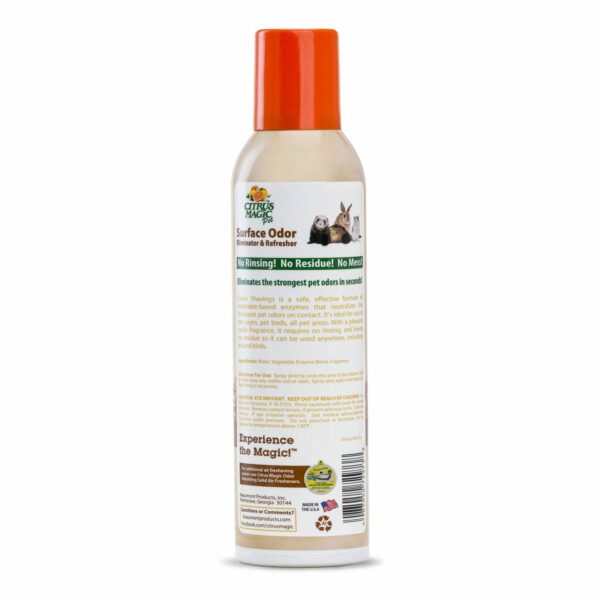 Citrus Magic Pet Surface Odor Eliminator and Refresher, Cedar Shavings - Back