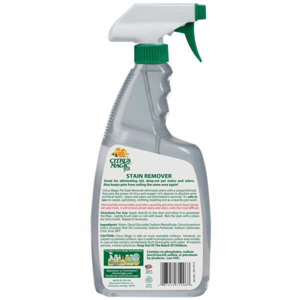 Citrus Magic Pet Stain Remover - Back