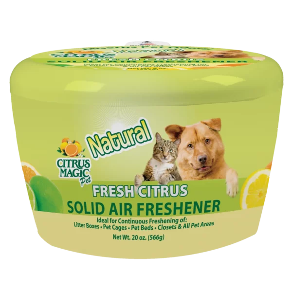 Citrus Magic Pet Odor Absorbing Solid Air Freshener, Fresh Citrus - 20oz