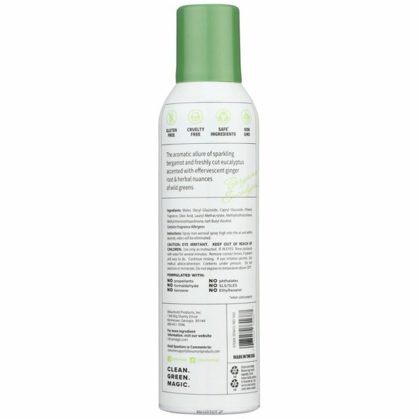 Citrus Magic Herbaceous Odor Eliminating Air Freshener Spray, Bergamot Eucalyptus, 8-Ounce